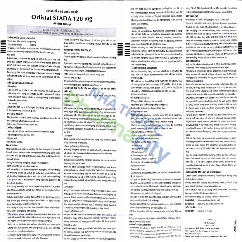 Viên nang Orlistat Stada 120mg hỗ trợ giảm calo trong điều trị béo phì, thừa cân (2 vỉ x 21 viên)