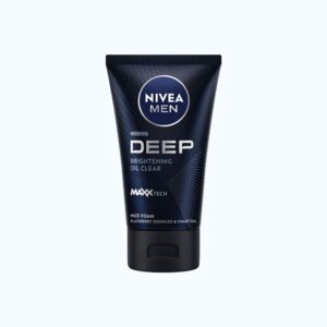 Sữa rửa mặt than đen hoạt tính cho nam Nivea Men Deep Britening Oil Clear Mud Foam (100g)