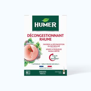 Dung dịch xịt mũi HUMER Decongestionnant Rhume hỗ trợ làm giảm triệu chứng về đường hô hấp (Hộp 20ml)