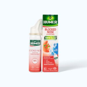 Dung dịch xịt mũi  HUMER Blocked Nose hỗ trợ giảm cảm lạnh, viêm xoang, viêm mũi dị ứng (50ml)