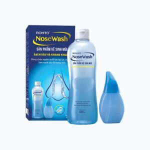 Bộ vệ sinh mũi ROHTO NoseWash làm sạch sâu và kháng khuẩn (1 bình vệ sinh mũi + 1 bình 400ml)
