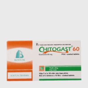 Viên nén Chitogast 60mg điều trị viêm và giảm các cơn đau cơ xương khớp (3 vỉ x 10 viên)