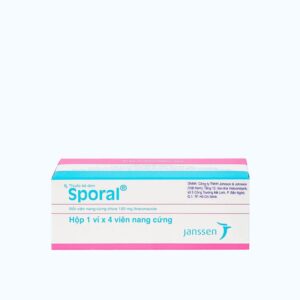 Viên nang Sporal 100mg điều trị các bệnh nhiễm nấm (1 vỉ x 4 viên)