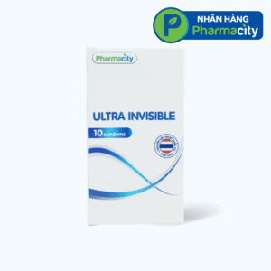 Pharmacity Bao cao su Ultra Invisible siêu mỏng (10 cái/hộp)