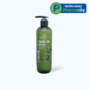 Dầu gội Pharmacity Olive Oil phục hồi, giảm khô tóc (Chai 490ml)