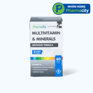 Viên uống Pharmacity Advanced Formula Mutivitamin & Minerals hỗ trợ bổ sung một số vitamin thiết yếu (60 viên)