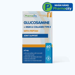 Viên uống Pharmacity Glucosamine + MSM & Collagen Type II - Joint Support hỗ trợ làm trơn ổ khớp (60 viên)
