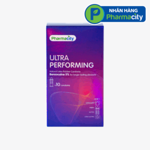 Pharmacity Bao cao su Ultra Performing có gai, vừa vặn ôm sát (10 cái/hộp)