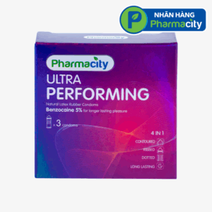Bao cao su Pharmacity Ultra Performing N có gai, vừa vặn ôm sát (Hộp 3 cái)