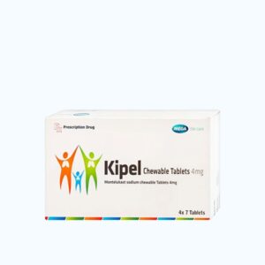 Viên nhai Kipel 4mg dự phòng và điều trị hen phế quản mạn tính, viêm mũi dị ứng (4 vỉ x 7 viên)