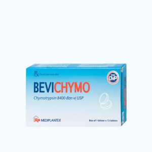 Viên nén Bevichymo 8400 IU phù nề sau chấn thương, phẫu thuật, bỏng (1 vỉ x12 viên)