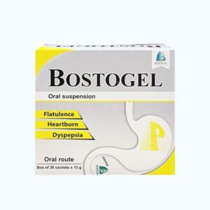 Hỗn dịch uống Bostogel làm giảm các triệu chứng khó tiêu, ợ nóng, đầy hơi (30 gói x 15g)