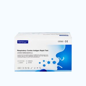 Bộ Test nhanh định tính kháng nguyên Genesign Test Respiratory Combo Covid,Cúm A/B,RSV,ADV (20 test/ hộp)