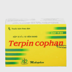 Viên nang Terpin Cophan 100mg trị ho, tiêu đờm (10 vỉ x 10 viên)