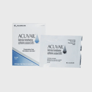 Dung dịch nhỏ mắt Acuvail 0.45% điều trị sau phẫu thuật đục thủy tinh thể (30 ống x 0.4ml)