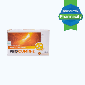 Viên nghệ Procumin-E hỗ trợ bảo vệ niêm mạc dạ dày (Hộp 3 vỉ x 10 viên)