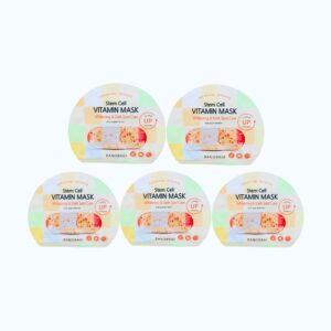 Combo 5 miếng mặt nạ BANOBAGI Stem Cell Whitening & Dark Spot Care dưỡng ẩm, giúp làn da trắng sáng (Miếng 30g)