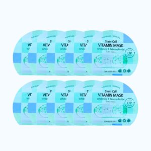 Combo 10 miếng mặt nạ BANOBAGI Stem Cell Whitening & Relaxing Revital Dưỡng Sáng, Thư Giãn Da (Miếng 30g)