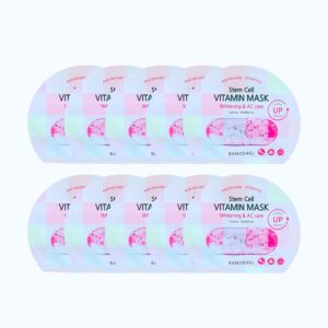 Combo 10 miếng mặt nạ BANOBAGI Whitening & AC Care Dưỡng Sáng Và Chăm Sóc Da Mụn (Miếng 30g)