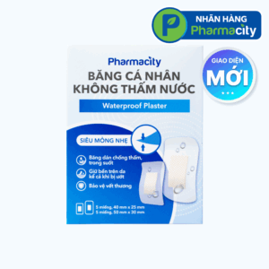 Băng cá nhân không thấm nước Pharmacity (10 miếng/hộp)