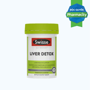 Viên uống Swisse Ultiboost Liver Detox hỗ trợ cải thiện chức năng Gan (Hộp 60 viên)