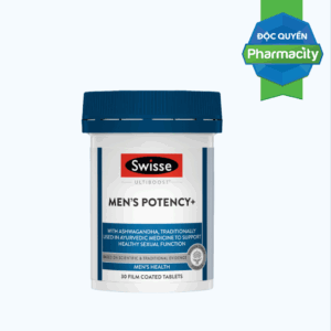 Viên uống SWISSE Ultiboost Men's Potency+ hỗ trợ Sức khỏe sinh sản Nam (Hộp 30 viên)