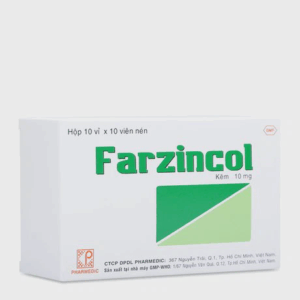 Viên nén Farzincol 10mg phòng ngừa và điều trị kẽm (10 vỉ x 10 viên)