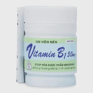 Viên nén Vitamin B1 50mg Mekophar điều trị bệnh do thiếu vitamin B1 (chai 100 viên)