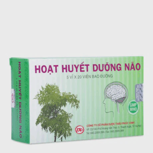 Viên nén bao đường Hoạt Huyết Dưỡng Não Phúc Vinh điều trị suy giảm trí nhớ (5 vỉ x 20 viên)