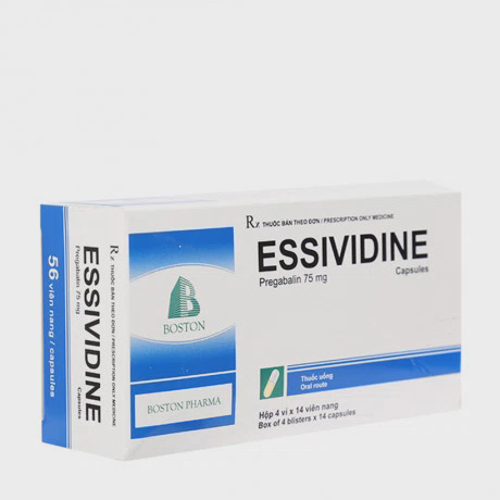 Viên nang Essividine 75mg điều trị động kinh,rối loạn lo âu (4 vỉ x 14 viên)