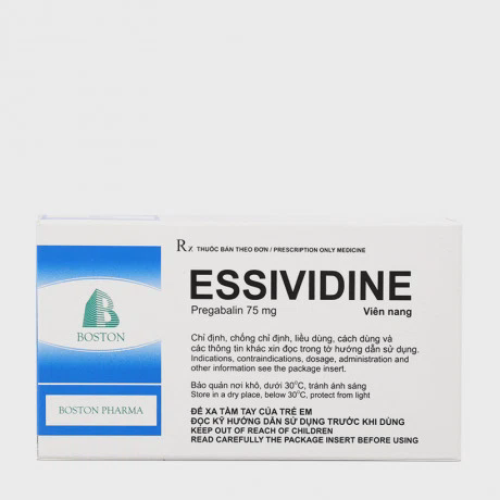 Viên nang Essividine 75mg điều trị động kinh,rối loạn lo âu (4 vỉ x 14 viên)