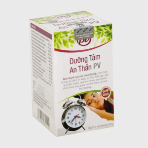 Thuốc Dưỡng Tâm An Thần PV hỗ trợ điều trị mất ngủ, suy nhược thần kinh (chai 60 viên)