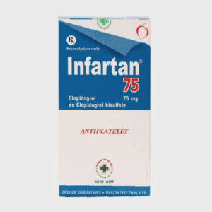 Viên nén Infartan 75mg phòng ngừa thành lập cục máu đông, huyết khối (3 vỉ x 10 viên)