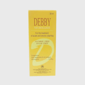 Dung dịch uống Debby 0,218g/5ml trị tiêu chảy, bệnh lỵ trực khuẩn và chứng viêm ruột kết (chai 30ml)