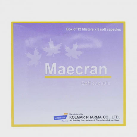 Viên nang Maecran 5mg cung cấp vitamin, cải thiện rối loạn hệ tuần hoàn ngoại biên (12 vỉ x 5 viên)