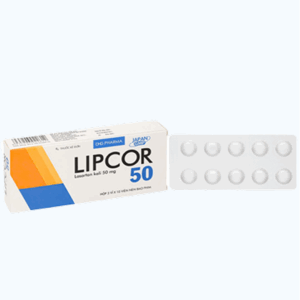 Viên nén Lipcor 50mg DHG điều trị tăng huyết áp (3 vỉ x 10 viên)
