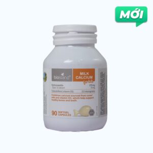 Viên uống Bioisland Milk Calcium For Kids Bổ sung Canxi, K2 và D3 cho trẻ (Hộp 90 viên)