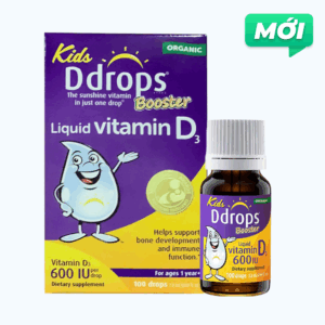 Bổ sung Vitamin D3 Ddrop Kids Hỗ Trợ Hấp Thu Calci Cho Trẻ Từ 1 Tuổi (Chai 2.8ml)