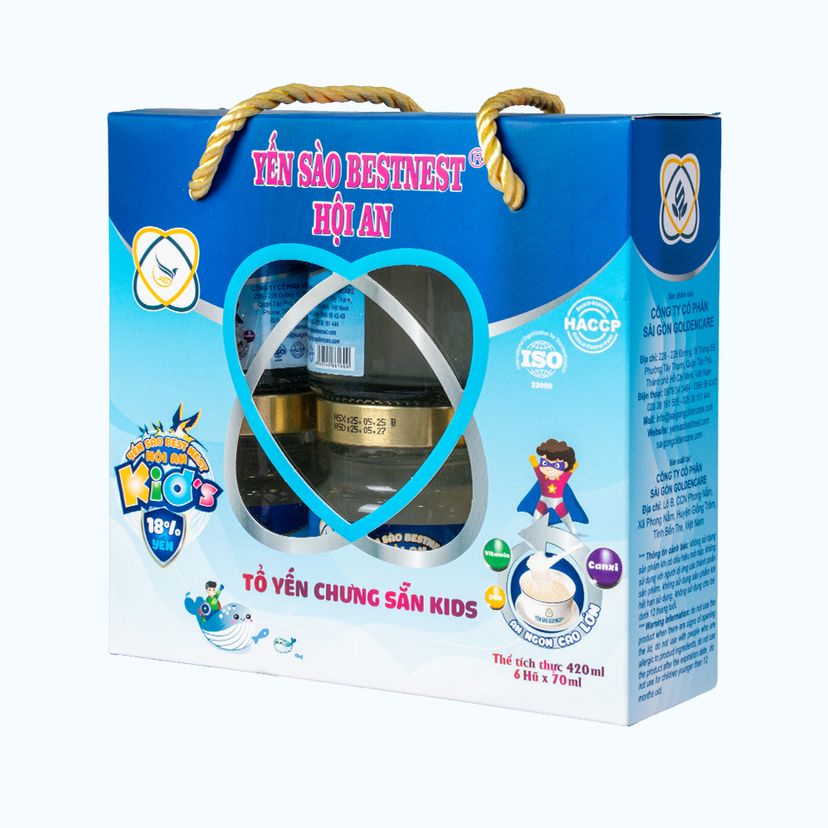 Yến Chưng BESTNEST Hội An Cho Trẻ Em (Lốc 6 Hũ x 70ml)