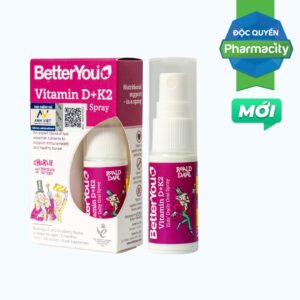 Thực phẩm bảo vệ sức khỏe BetterYou Vitamin D+K2 Kids' Daily Oral Spray (15ml)