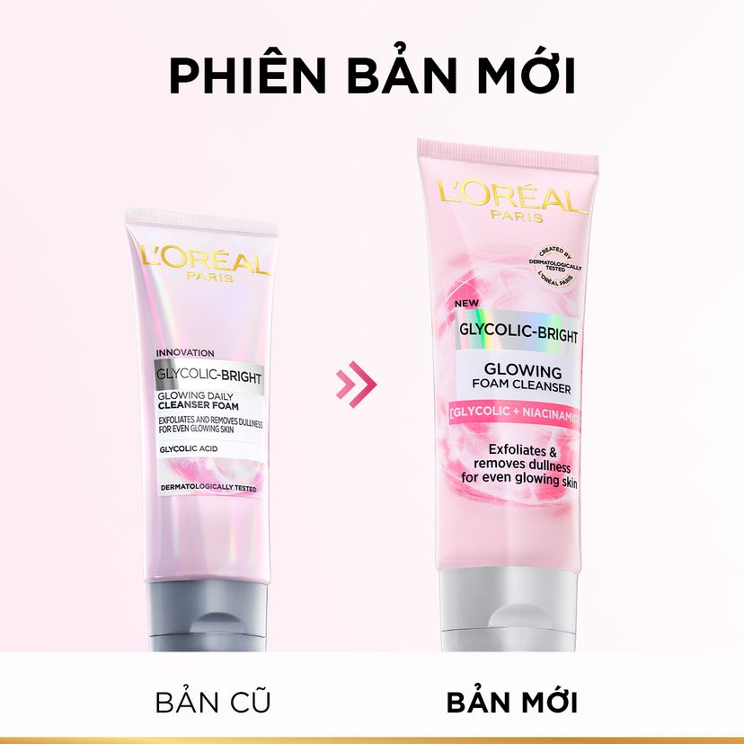 Sữa rửa mặt L'Oreal Paris Glycolic Bright 100ml