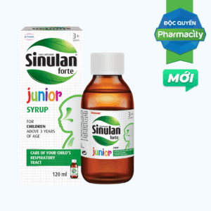 Thực phẩm bảo vệ sức khỏe Stada Sinulan Forte Junior Siro hỗ trợ giảm các triệu chứng do cảm cúm (Hộp 120ml)