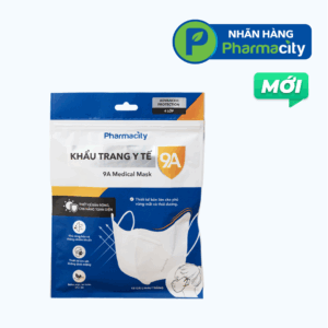 Khẩu trang Y Tế 9A Pharmacity Màu Trắng (Gói 10 cái)