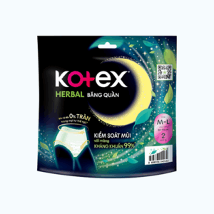 Băng quần ban đêm Kotex Herbal size M-L (2 miếng/gói)