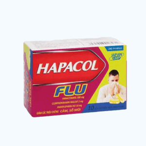Viên nén Hapacol Flu DHG trị các triệu chứng ho cảm thông thường (Hộp 100 viên)