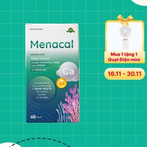 Viên uống Menacal bổ sung canxi ngừa loãng xương (Hộp 60 viên)