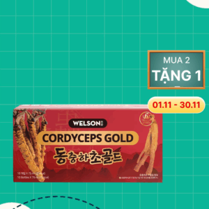 Nước Uống Hồng Sâm Đông Trùng Hạ Thảo Hàn Quốc - Welson Cordyceps Gold (Hộp 10 chai)