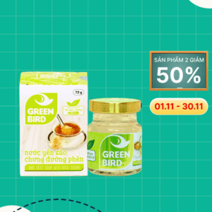 Nước yến bổ dưỡng GREENBIRD yến sào chưng đường phèn 72g
