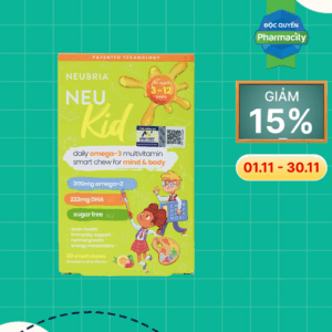 Viên uống Neubria Neu Kid bổ sung Omega 3 DHA Cho Trẻ (Hộp 30 viên)