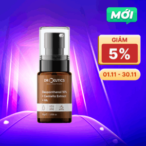 DrCeutics Serum Cấp Ẩm Hỗ Trợ Làm Dịu, Phục Hồi Da Depanthenol 10%+ Centella Extract+ HA (30g/Chai)